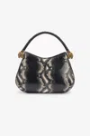 Roberto Cavalli Python-print Roar Bag In Black