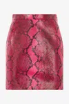 Roberto Cavalli Minirock Mit Schlangenprint In Fuchsia