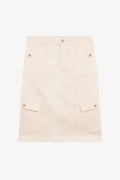 Roberto Cavalli Python Print Skirt In Pink