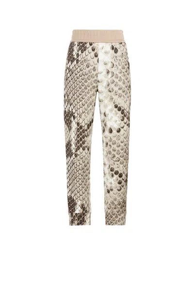 Roberto Cavalli Python-print Sweatpants In Animal Print