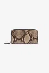 Roberto Cavalli Python Print Wallet In Brown