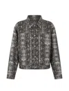 PYTHON-PRINT DENIM JACKET