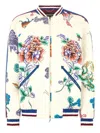 Roberto Cavalli Quilted Bomber Jacket In White