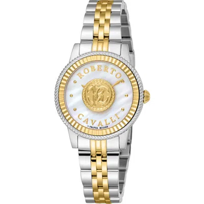 Roberto Cavalli By Franck Muller R Cavalli By Franck Muller Two-tone Bracelet Watch, 30mm In Two Tone Silver/gold
