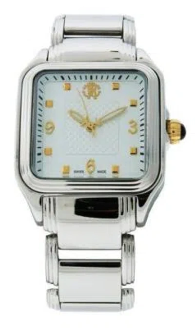 Pre-owned Roberto Cavalli R7253192545 Women's Venom Square Analog Stainless Steel Watch