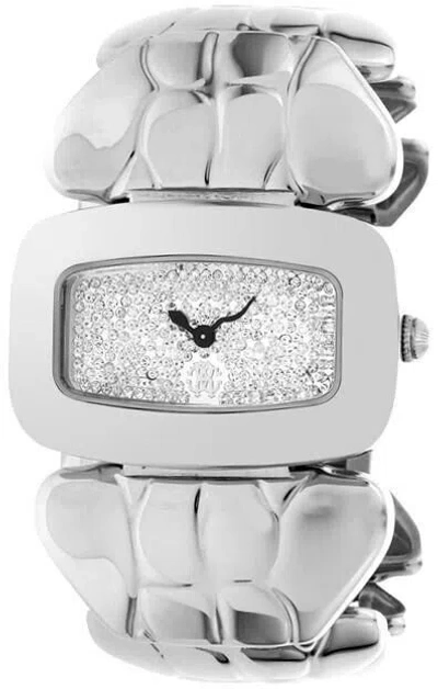 Pre-owned Roberto Cavalli R7253198515 Stainless Steel Silver Tone Ladies Watch