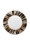Roberto Cavalli Ray Of Gold 2 Dinner Plates Set In Gold