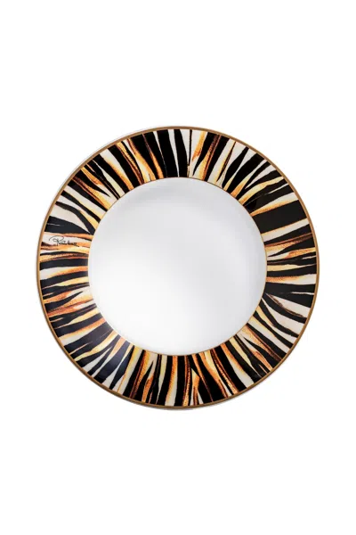 Roberto Cavalli Ray Of Gold 2 Soup Plates In Multi