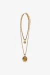 Roberto Cavalli Ray Of Gold Double Pendant Necklace