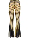 Roberto Cavalli Ray Of Gold Flared Trousers In Gold
