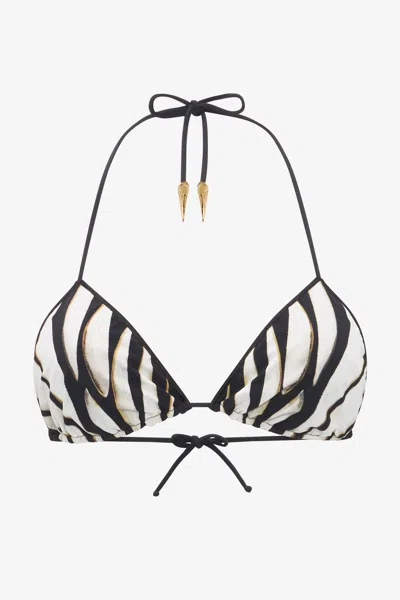 ROBERTO CAVALLI BIKINI-OBERTEIL SWIMSUIT MIT RAY OF GOLD-PRINT