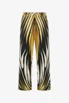 Roberto Cavalli Ray Of Gold Print Jeans In Multi