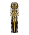Roberto Cavalli Yellow And Black Viscose Maxi Dress