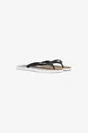 Roberto Cavalli Ray Of Gold Print Rubber Flip-flops In Gold