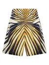 Roberto Cavalli Ray Of Gold Print Shorts In Multi