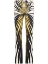 Roberto Cavalli Ray Of Gold Print Skinny Trousers In Neutrals