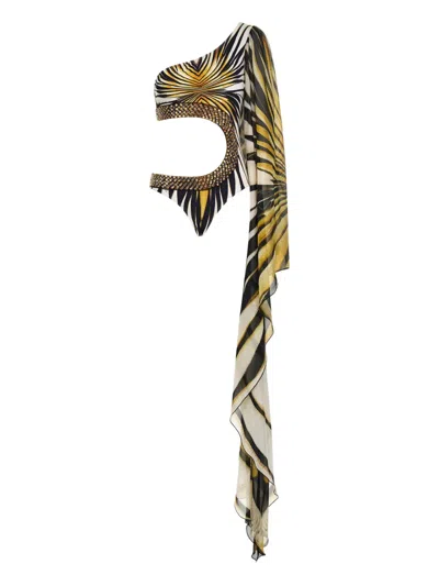 Roberto Cavalli Ray Of Gold-print Swimsuit