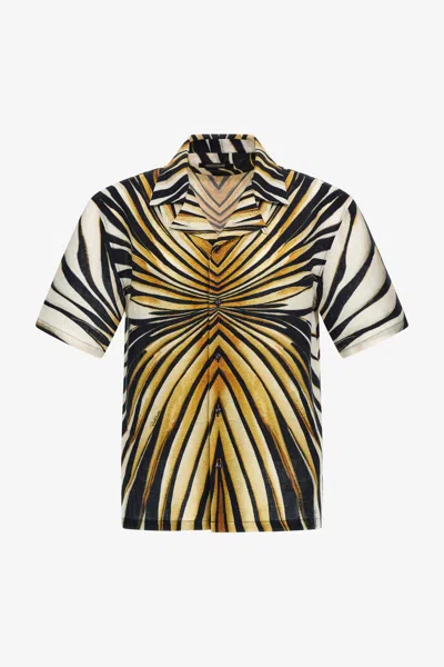 Roberto Cavalli Ray Of Gold Print T-shirt