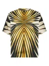 Roberto Cavalli Ray Of Gold-print T-shirt In Multi