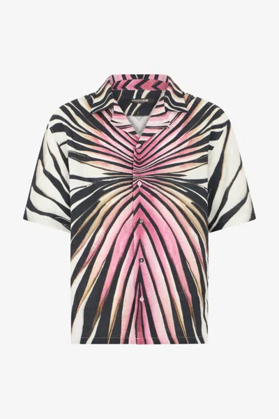 Roberto Cavalli Ray Of Gold Print T-shirt In Multi