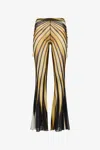 Roberto Cavalli Ray Of Gold Flared Trousers In Gold