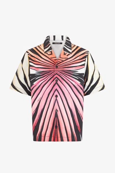 Roberto Cavalli Ray Of Paradise-print Short-sleeve Shirt In Multi