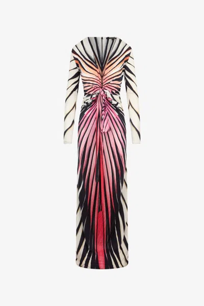 Roberto Cavalli Ray Of Paradise Print Maxi Dress In Multi