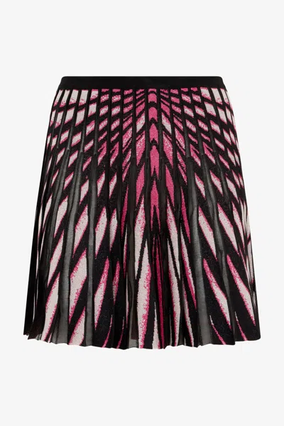 Roberto Cavalli Ray Of Paradise Print Mini Skirt In Black