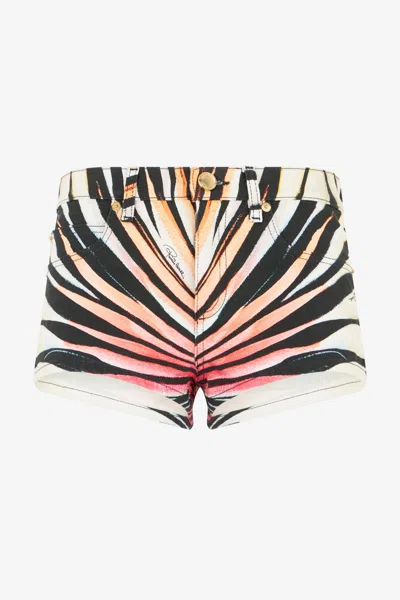 Roberto Cavalli Ray Of Paradise Print Shorts In Multi