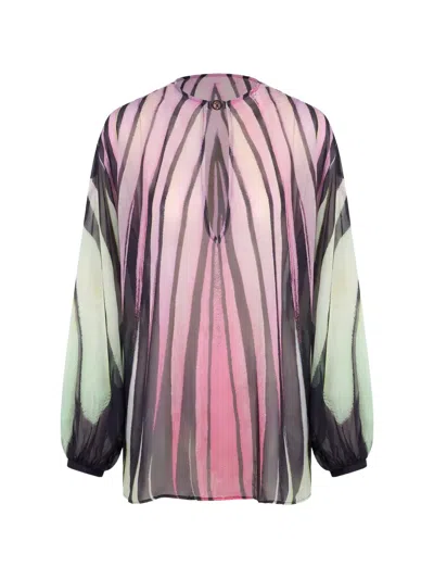 Roberto Cavalli Ray Of Paradise-print Blouse In Multi