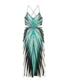 Roberto Cavalli Ray Of Sea Printed Silk Twill Midi Dress