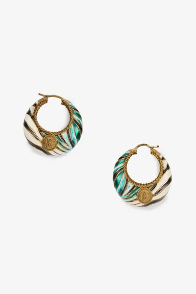 Roberto Cavalli Ray Of Gold Hoop Earrings