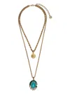 Roberto Cavalli Ray Of Sea-print Rope-chain Necklace In Gold