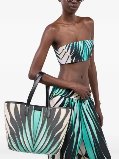 Roberto Cavalli Ray Of Sea Tote Bag In Blue
