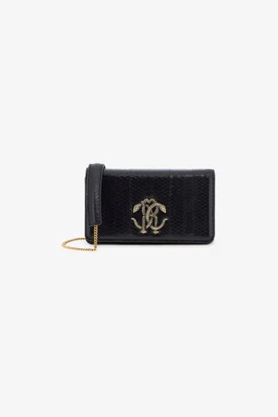 Roberto Cavalli Rc Logo Bag In Black