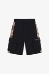 Roberto Cavalli Rc Logo Cotton Shorts In Black