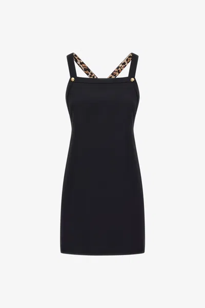 Roberto Cavalli Rc Logo Dress In Black