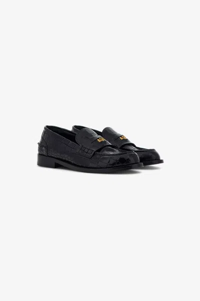 Roberto Cavalli Rc Logo Mocassins In Black