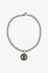 Roberto Cavalli Statement Chain Necklace In Silver