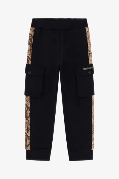 Roberto Cavalli Rc Logo Pants In Black