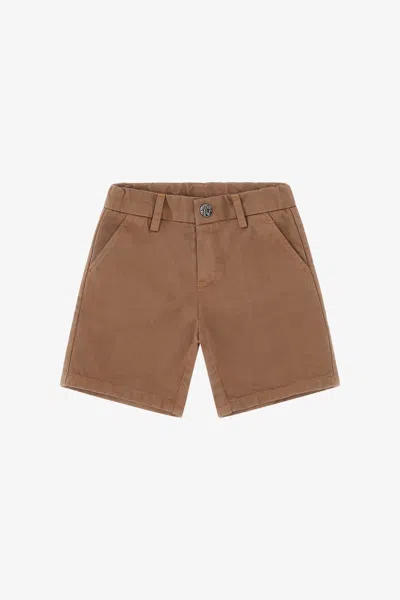 Roberto Cavalli Kids' Rc Logo Pants In Light Brown