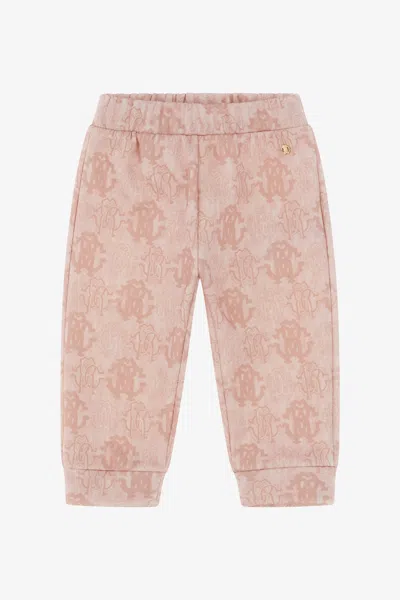 Roberto Cavalli Kids' Rc Logo Pants In Pink