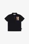 Roberto Cavalli Rc Logo Polo In Black
