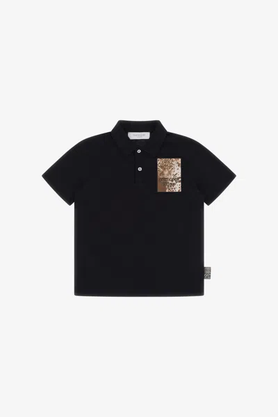 Roberto Cavalli Rc Logo Polo In Black