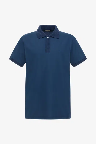 Roberto Cavalli Rc Logo Polo In Dark Blue