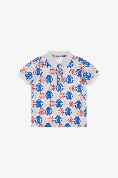 Roberto Cavalli Babies' Rc Logo Polo In Multicolor