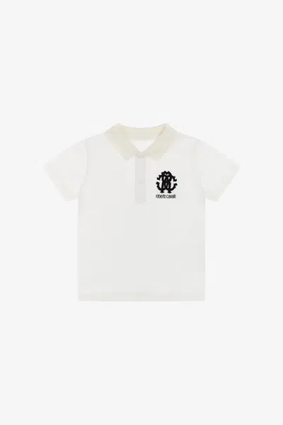 Roberto Cavalli Rc Logo Polo In White