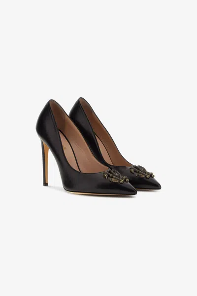 Roberto Cavalli Rc Logo Pump In Black