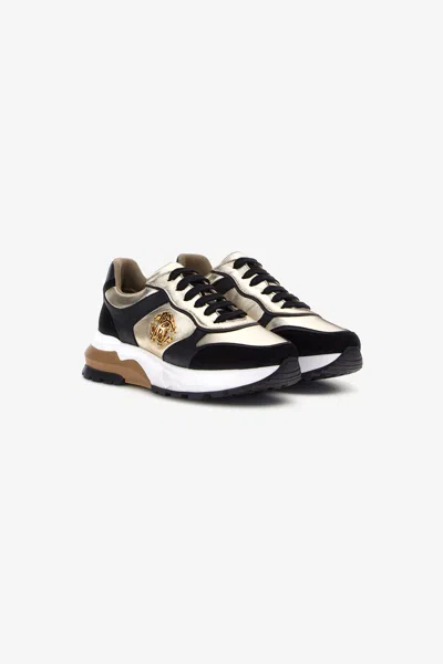 Roberto Cavalli Rc Logo Sneakers In Black