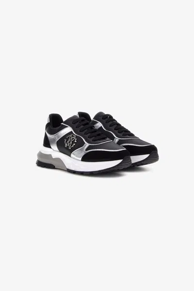 Roberto Cavalli Rc Logo Sneakers In Black